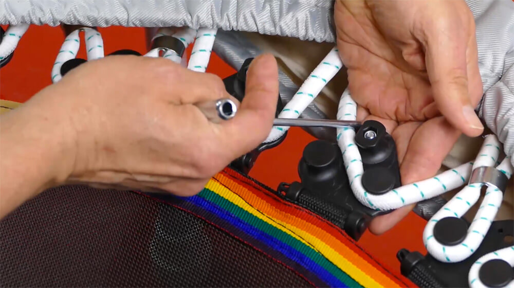 Vario-Gummikabel Spannung der Vario-Minitrampoline individuell verändern